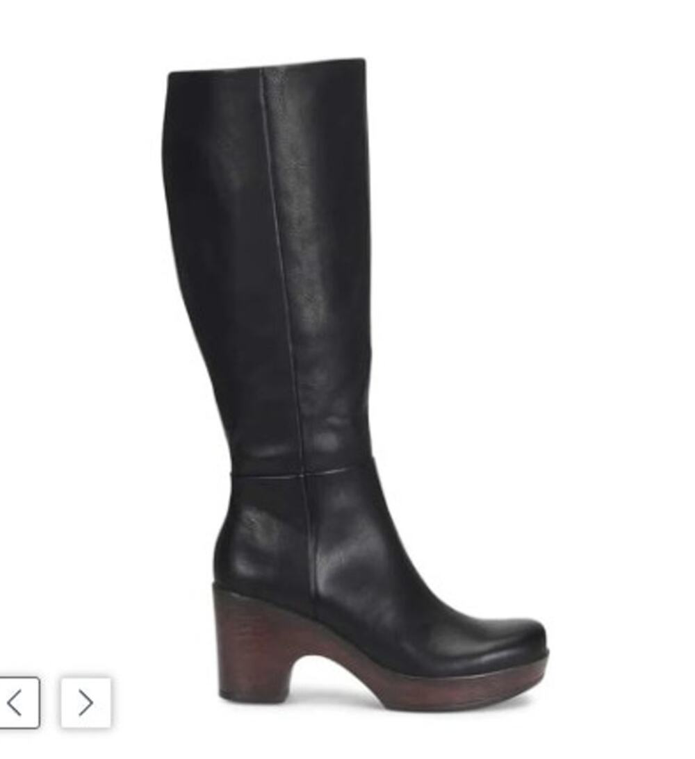 NEW NWOB B.O.C. Brogan High-Heel Knee-High Boots Size 8M Black Brown Comfort